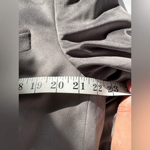 Alfani Men's Slim Fit Solid Velvet Sport Coat Grey 48R - Picture 8 of 10